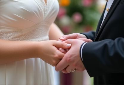 Candid shot of a wedding ceremony moment